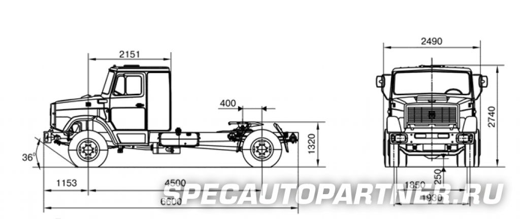 Зил 4331 размеры
