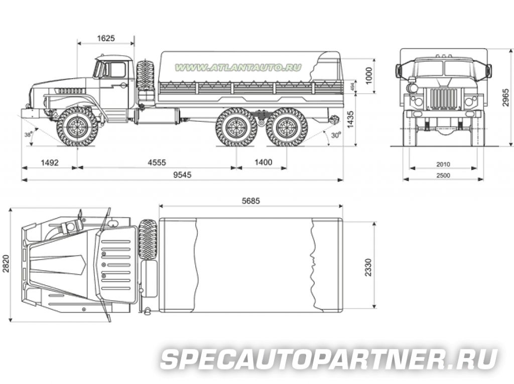 Урал 4320 размеры