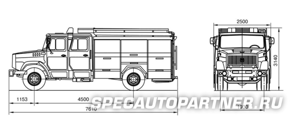 Зил пожарный схема